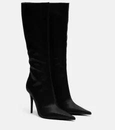 Barbara satin knee-high boots Barbara satin knee-high boots