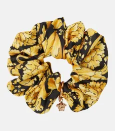 Barocco embellished satin scrunchie