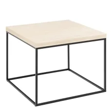 Barossa Large Square Coffee Table Light Oak Black