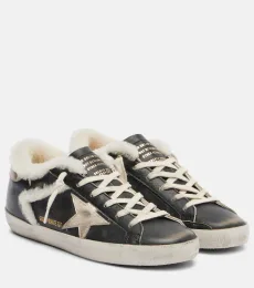 Baskets Super-Star en cuir et shearling Baskets Super-Star en cuir et shearling