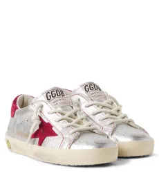 Baskets Super Star en cuir métallisé Baskets Super Star en cuir métallisé