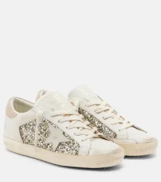 Baskets Super Star en cuir pailleté Baskets Super Star en cuir pailleté