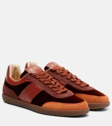 Baskets Tabs en velours et cuir