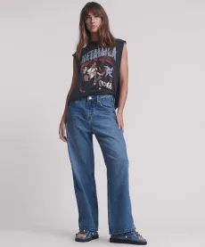 Baxters Mid Waist Wide Leg Denim Jeans Denim Jeans - Baxters Blue Love Size 32 One Teaspoon Baxters Mid Waist Wide Leg Denim Jeans Denim Jeans - Baxters Blue Love Size 32 One Teaspoon