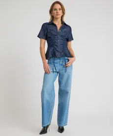 Baxters Mid Waist Wide Leg Denim Jeans Denim Jeans - Baxters Endless Summer Blue Size 26 One Teaspoon Baxters Mid Waist Wide Leg Denim Jeans Denim Jeans - Baxters Endless Summer Blue Size 26 One Teaspoon