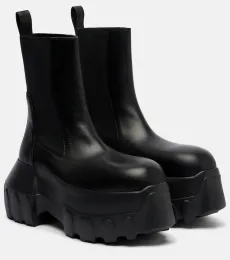 Beatle Mega Tractor leather Chelsea boots