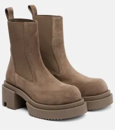 Beatle suede platform Chelsea boots