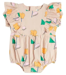 Bébé Body Orange Flower en coton