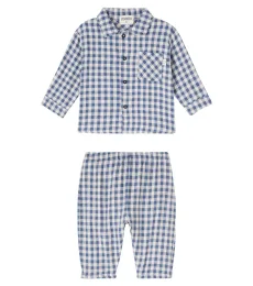Bébé Ensemble chemise et pantalon en coton à carreaux Bébé Ensemble chemise et pantalon en coton à carreaux