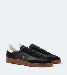 Bedford suede-trimmed leather sneakers Bedford suede-trimmed leather sneakers