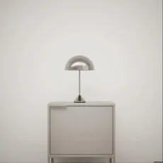 Bedside Table in Grey with Doors and Backpanels