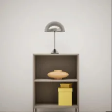 Bedside Table in Stone Grey with Backpanels and Legs