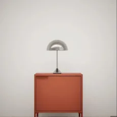 Bedside Table in Terracota with Doors and Backpanels