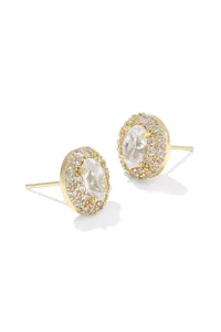 Bella Stud Earrings Gold White Cz Bella Stud Earrings Gold White Cz