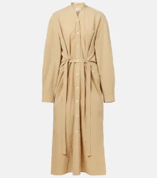 Belted cotton shirt dress Belted cotton shirt dress