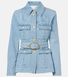 Belted denim jacket Belted denim jacket