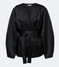 Belted silk blouson jacket Belted silk blouson jacket