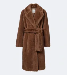 Belted wrap coat