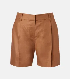 Bermuda à taille mi-haute en lin Bermuda à taille mi-haute en lin