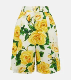 Bermuda en coton à imprimé floral Bermuda en coton à imprimé floral