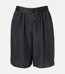 Bermuda en pongé de soie à taille haute Bermuda en pongé de soie à taille haute
