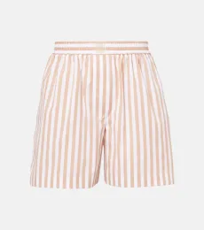 Bermudas de algodón y seda a rayas Bermudas de algodón y seda a rayas