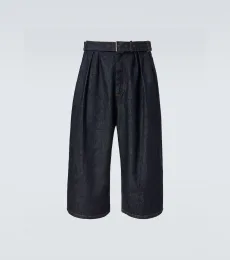 Bermudas de denim con cinturón Bermudas de denim con cinturón