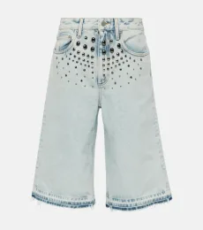 Bermudas en denim adornadas Bermudas en denim adornadas