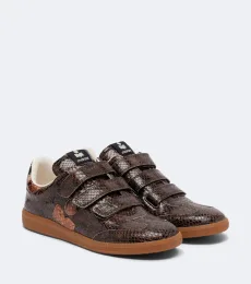 Beth snake-effect leather sneakers