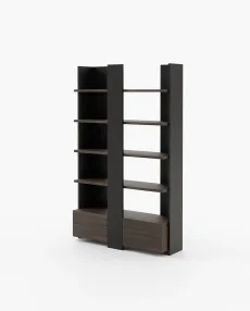 BIEL Bookcase & Shelving Smoked Eucalyptus Veneer Matte BIEL Bookcase & Shelving Smoked Eucalyptus Veneer Matte