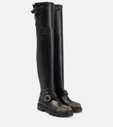 Biker II leather over-the-knee boots
