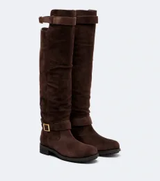 Biker suede over-the-knee boots Biker suede over-the-knee boots