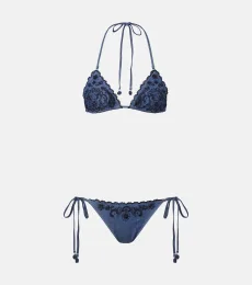 Bikini Aster en denim à broderie Bikini Aster en denim à broderie