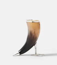 Bird Edit horn and sterling silver vase Bird Edit horn and sterling silver vase