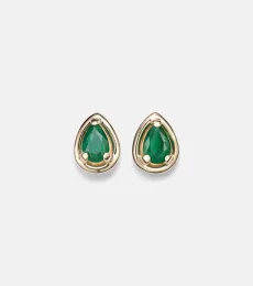 Birthstone Bonbon 14kt gold earrings with emeralds Birthstone Bonbon 14kt gold earrings with emeralds