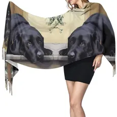 black labrador Womens Winter Fashion Scarf Cashmere Feel Pashmina Shawl Wraps Soft Warm Blanket Long black labrador Womens Winter Fashion Scarf Cashmere Feel Pashmina Shawl Wraps Soft Warm Blanket Long