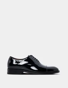 Black Oxford Shoe Patent Leather Plain Men's Black Oxford Shoe Patent Leather Plain Men's