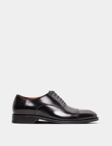Black Oxford Shoe Polido Calf Leather Plain Men's Black Oxford Shoe Polido Calf Leather Plain Men's