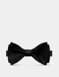 Black Repp Silk Bow Tie Self Tie Plain Men's Black Repp Silk Bow Tie Self Tie Plain Men's