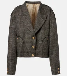 Blazà Milano Gloriana Charlotte wool and linen-blend tweed jacket Blazà Milano Gloriana Charlotte wool and linen-blend tweed jacket