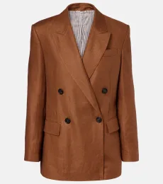 Blazer cruzado de lino