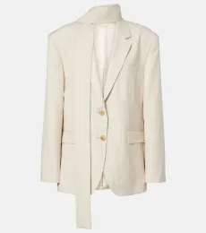 Blazer de lana con raya diplomática Blazer de lana con raya diplomática