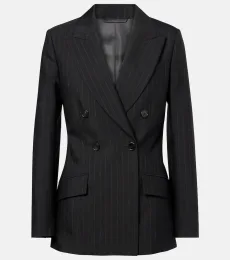 Blazer de lana con raya diplomática Blazer de lana con raya diplomática