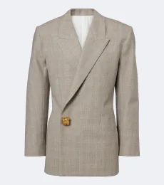 Blazer en laine à carreaux Blazer en laine à carreaux