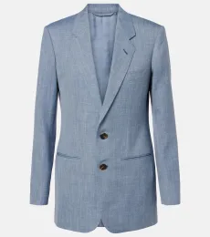 Blazer Guia en laine, soie et lin