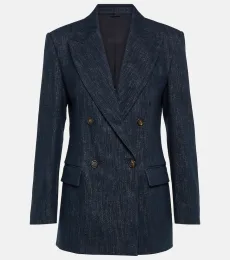 Blazer métallisé en coton mélangé Blazer métallisé en coton mélangé