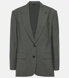 Blazer oversized de mezcla de lana Blazer oversized de mezcla de lana