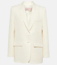 Blazer Toile Iconographe en Crêpe Couture