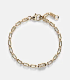 Block-Chain 18kt gold bracelet with diamonds Block-Chain 18kt gold bracelet with diamonds