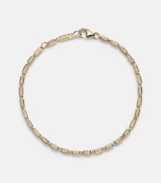 Block-Chain Mini 18kt gold bracelet with diamonds Block-Chain Mini 18kt gold bracelet with diamonds